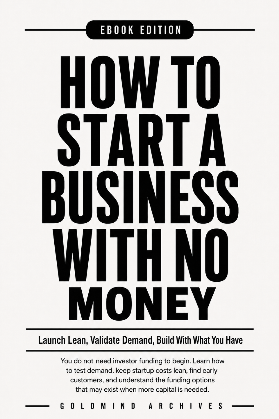How to Start a Business With No Money cover